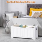 40inch Large Storage Chest Wooden Storage Trunk W 2 Safety Hinges Storage Ottoma