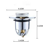 2pcs Universal Sink Drain Plug Bounce Core Stopper For Bathroom   Kitchen - New