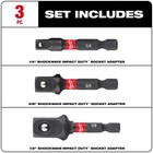 Milwaukee Shockwave Impact Duty Socket Adapter Set  3-pc   Model  48-32-5033