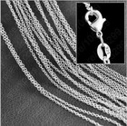 Wholesale Lot 20 Piece Sterling Silver Plated 1mm 18 Inch Chain Necklace Lot  Us