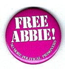 Chicago Seven Button 1980 Free Abbie  No More Political Prisoners  Abbie Hoffman