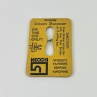 Vtg Advertising Amazing Scissors Sharpener Necchi Sewing Machine Made In Usa Ylw