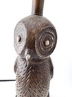 Vintage Owl Lamp Large Resin Faux Wood Owl Bedside Tabletop Lamp For Nursery