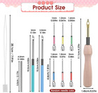 Punch Needle Kit  Embroidery Needle Tool Wooden Handle Tool For Adults Beginner