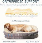 Orthopedic Dog Bed Medium Bolster Pet Sofa Egg Crate Foam Washable Oval Cover