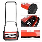 14 Inch Manual Reel Lawn Mower 5 Blades W adjustable Cutting And Handle Height