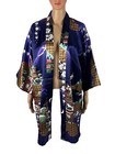 Japanese Geisha Kimono Os Floral Print Made In Japan Purple Gown Onesize Nwot