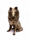 Vintage Brass Collie Lassie Dog Statue Figurine 4   