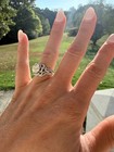 Ladies 2ct M Vvs2 Gia Natural Diamond 14k White Gold Halo Ring    28ct Bands