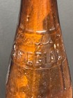 Vintage Amber Brown Glass Special Embossed Beer Bottle Crown Top Antique   