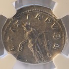 Elagabalus  Roman Ar Silver Denarius Coin Rome  Laetitia  Ngc Xf  Spqr