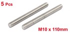 5pcs M10 X 110mm 1 5mm Pitch 304 Stainless Steel Fully Threaded Rods Bar Studs