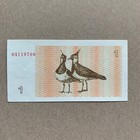 Lapwing Birds Lithuania 1 Talonas Small Banknote 1992 Animal Kingdom Currency