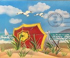 2443 Fdc 1st Cachet Pat Beller Hand Drawn   Painted   Scarce 8 9   Umbrella
