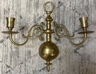 Rare  Antique vintage Dual Candle Light Brass Wall Sconces  lot Of 2  Ornate