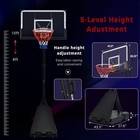 8-10ft Portable Basketball Hoop Adjustable Height For Youth Adult Outdoor