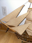 33    Wooden Big Ship Model Frigate Fregatte Year 1800 Needs Tlc War