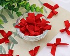 Shapenty Mini Satin Ribbon Bows Flowers 4 X 4cm   1 57 X 1 57inch  Red