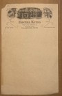 King Hotel Corporation Tullahoma Tn Advertising Dixie Highway Stationary 1940s