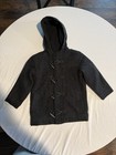 Old Navy Toddler Boys Toggle Duffle Coat Charcoal Grey Sherpa Lined Hooded 4t
