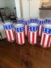 Vtg  Arby   s Stars   Stripes Set Of 10 Drinking Glasses Excellent Condition
