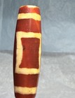 Tibetan Holy Plant Earth Old Red Agate  Dzi Bead  Talisman  Cinnabar          