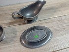 Wilton Armetale Pewter Creamer Sugar Bowl   Gravy Boat Set Usa Vintage