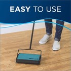 Bissell Easy Sweep Compact Carpet   Floor Sweeper  2484a  Teal Pack Of 1  