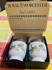 Vintage Royal Worcester Porcelain Egg Coddlers Birds Set