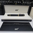 Montblanc Boheme Rough Gold Line Black Resin Rollerball Pen 5096