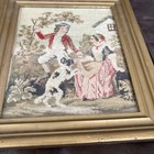 Vintage Handmade Completed Petite Point Tapestry Needlepoint 8 5  X 10   framed