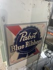 Vintage Discontinued 2sided Pabst Blue Ribbon Neon Light Up Sign 