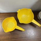 Vintage Tupperware Yellow Colander Strainer 2 1 Qt Euc