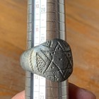 Rare Ancient Viking Norse Silver Color Ring Engraved Star Extremely Jewelry