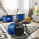 Gammon 3-piece Junior Drum Set With Throne - Blue Complete Beginner Kit