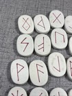 Set Of 25 Elder Futhark Rune Stones In Drawstring Bag