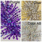 1x Beaded Applique Motif Sequin Faux Pearl Rhinestone Flower Wedding Bridal Trim