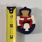 Vintage Wooden Burr Nutcracker Face Puzzle Mini Decorative 7-piece Denmark