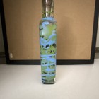      Hand Painted Glass Decorative Bottles Blue Green Contemporary Design