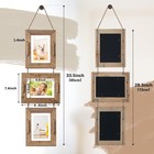 5x7 Hanging Picture Frames Rustic Solid Wood 3 Opening Picture Frame Collage    
