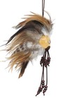 Ikaika Hawaiian Warrior   Koa Helmet Hanging Car Decor - 1  Kamani Nut  Natural