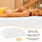 Oudain 4 Sets 3 Piece Soft Microfiber Massage Table Sheets Set Bulk Includes Mas