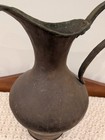Antique Ottoman Turkish Hand Hammered Copper Pitcher Ewer 12  W  Vintage Stand