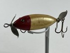 Vtg Heddon Sos 140 Fishing Lure Red White 3    Vtg Freshwater Propellor Glass Eyes