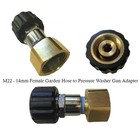Pressure Washer Gun Adapter M22 14mm  Brass Female Quick Connect Garden Hose    
