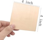 20 Pcs Unfinished 4 X 4 Inch Natural Wood Square Slices For Diy Crafts
