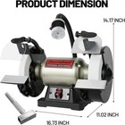 Bucktool 8 Inch 3 4 Hp Low-speed Bench Grinder Fit Cbn Wheel Grinder