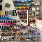 6 Pack Clear Nail Polish Rack Wall Mounted 15 Inch Invisible Acrylic Floating Bo