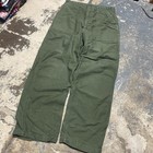 Vintage Og 107 Pants Mens Green Military Fatigue Trouser Cotton Vietnam 30x30