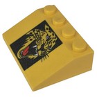 Lego 2001 Safari Cheetah 3x4 Yellow Slope Part 3297px5 Zoo Animal Wild Cat Vtg 